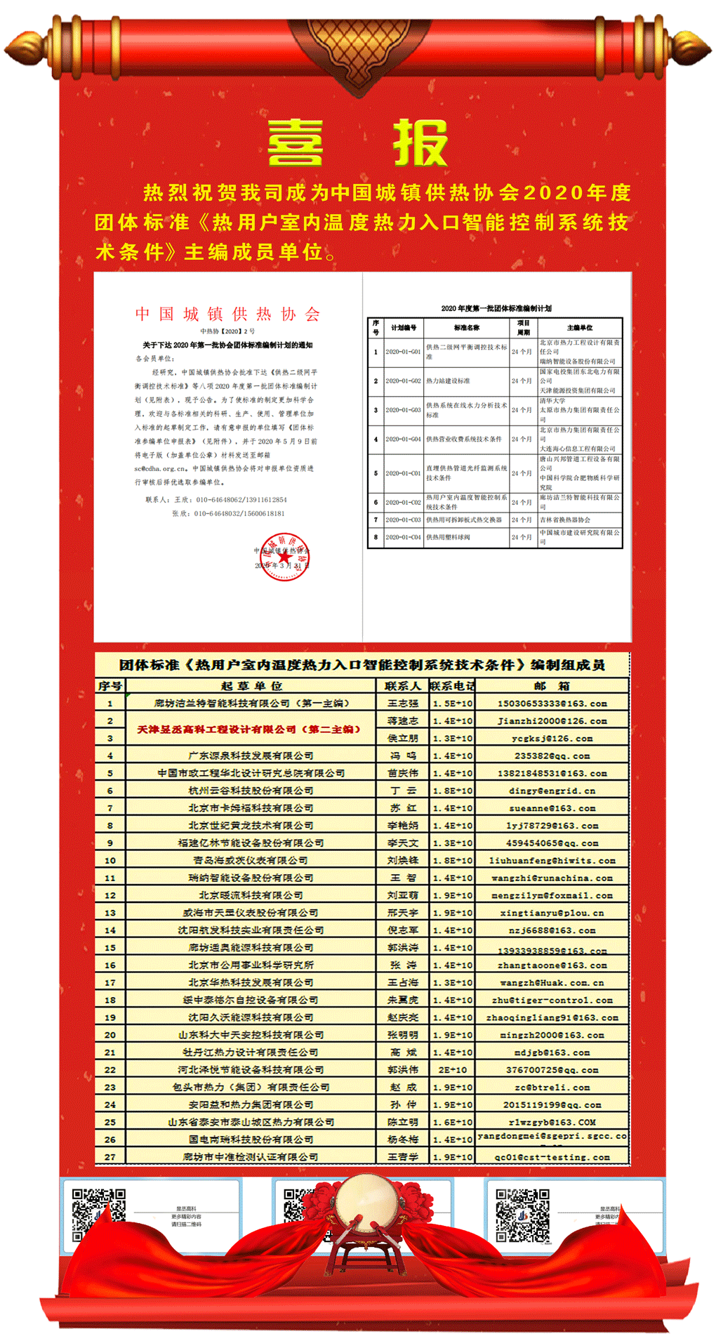 熱烈祝賀我司成為團(tuán)體標(biāo)準(zhǔn)《熱用戶室內(nèi)溫度智能控制系統(tǒng)技術(shù)條件》的主編成員單位